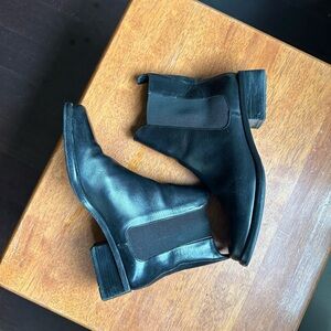 Black Leather Ankle Boots
